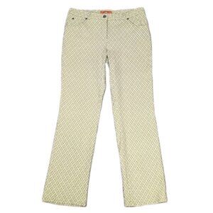 LouLou Straight Leg Pants Stretch Diamond Pattern Textured Spring Womens Size 8